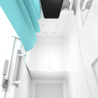 Seniorendusche und Sitzwanne Kombination Wanne mit Tür S08D-C-L 110x68x205cm