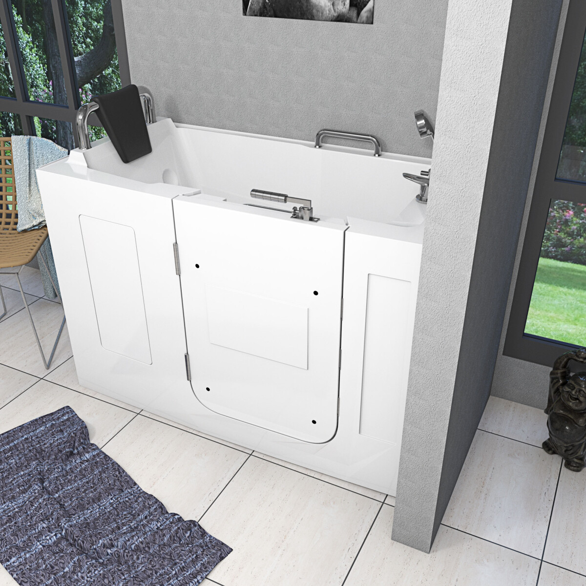 Senioren Sitzbadewanne Sitzwanne Badewanne mit Tür Pool S07-C-L 140cm