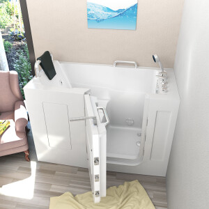 Seat tub whirlpool bath with door s07wp-c 140x76cm