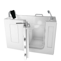 Seat tub whirlpool bath with door s07wp-c 140x76cm