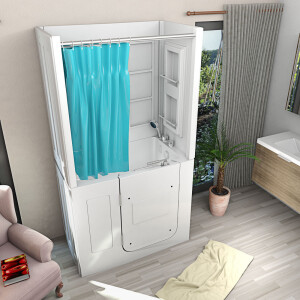 Senioren Dusche Sitzwanne Duschbadewanne mit Tür Seniorenwanne S08D-B
