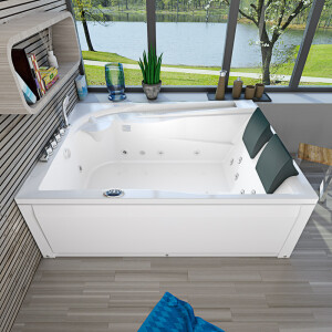 Whirlpool Pool Corner bath tub w12h-a 135x180cm