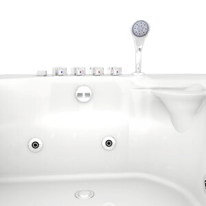 Whirlpool Pool Badewanne  Wanne W12HZ-A 135x180cm Farblicht, Ring-Zirkulation aktive Schlauch-Reinigung