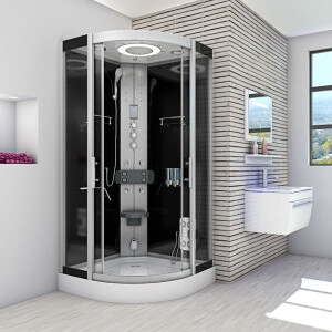 Ready shower Shower d58-03t1 Black 80x80