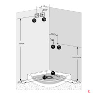 Komplettdusche Dusche D58-53M1-ALL 90x90 cm