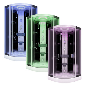 AcquaVapore Dampfdusche Dusche D58-63M2 100x100 cm ohne 2K Scheiben Versiegelung