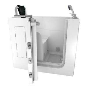 Sitzwanne Whirlpool Badewanne mit Tür S08WP-C-L 110x68cm