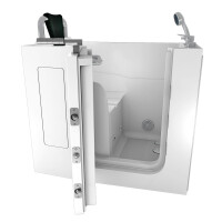 Sitzwanne Whirlpool Badewanne mit Tür S08WP-C-L 110x68cm