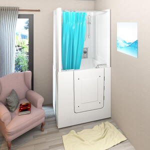 Senioren Dusche Sitzwanne Badewanne mit Tür S02D-C 100x78cm