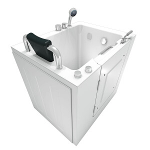Sitzwanne Whirlpool Badewanne mit Tür S02WP-C-L 100x78cm