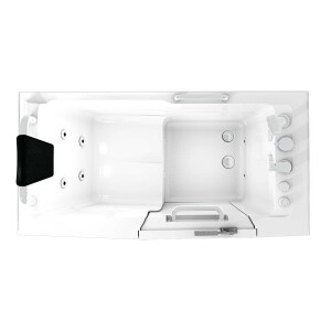 Sitzwanne Whirlpool Badewanne mit Tür S07WP-A-L 140x76cm