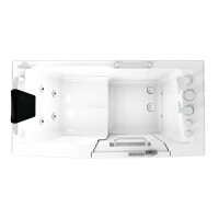 Sitzwanne Whirlpool Badewanne mit Tür S07WP-A-L 140x76cm