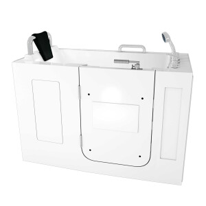 Sitzwanne Whirlpool Badewanne mit Tür S07WP-B-L 140x76cm