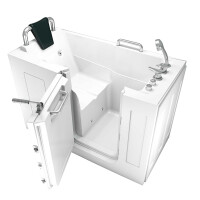 Sitzwanne Whirlpool Badewanne mit Tür S07WP-B-L 140x76cm