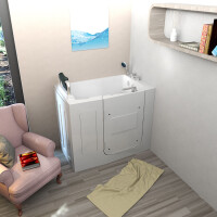 Sitting bath tub with door s08-c 110x68cm
