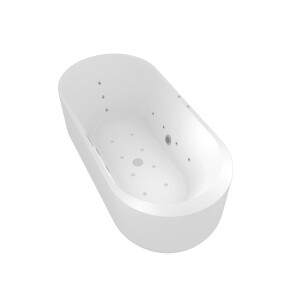 freistehende Badewanne Wanne F26 170x80cm Whirlpool Luft & Wasser