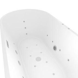 freistehende Badewanne Wanne F26 170x80cm Whirlpool Luft & Wasser