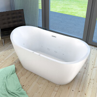 freistehende Badewanne Wanne F23 180x92cm Whirlpool Luft & Wasser