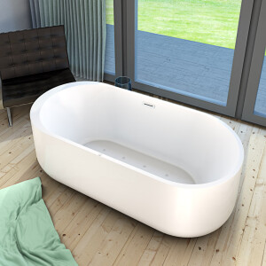 freestanding bathtub tub f16 170x80cm whirlpool with air...