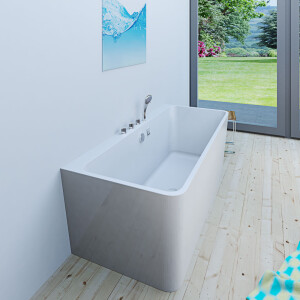 freistehende Badewanne Wanne Acryl F05-ALL 170x80cm Armatur wählbar