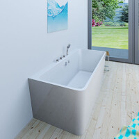 freistehende Badewanne Wanne Acryl F05-ALL 170x80cm Armatur wählbar