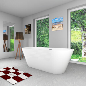 freistehende Badewanne Wanne Acryl F01 170x80cm